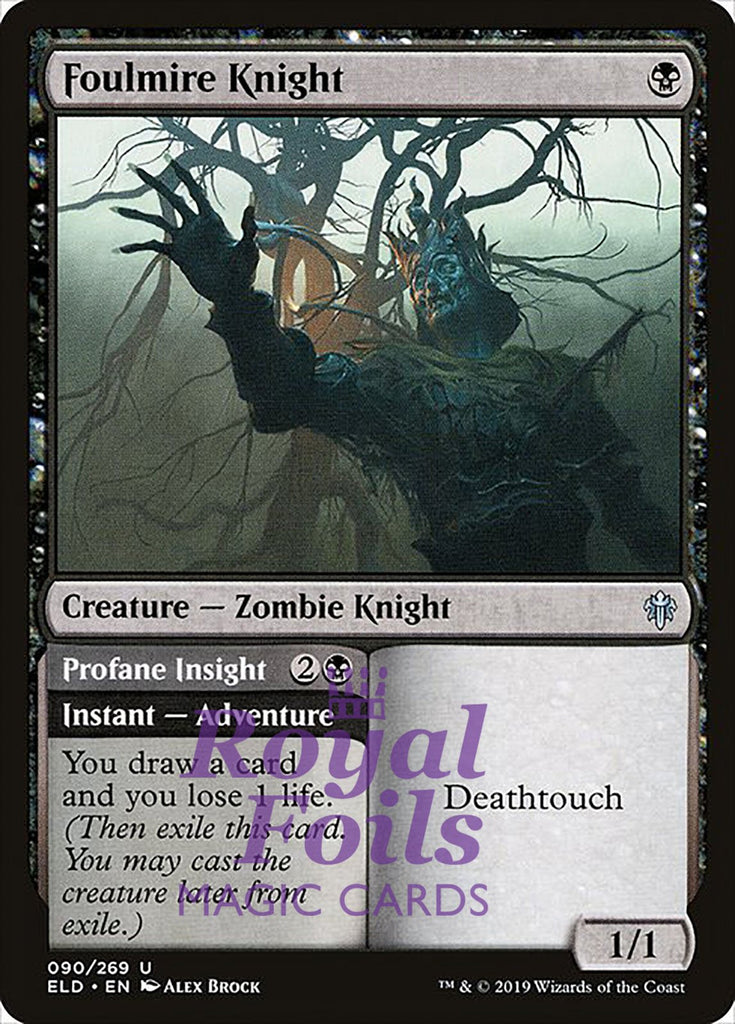 Foulmire Knight 4x FOIL ELD MTG Throne of Eldraine Uncommon MINT black