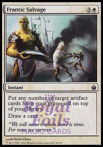 Frantic Salvage 2x FOIL MBS MTG Mirrodin Besieged Common MINT white