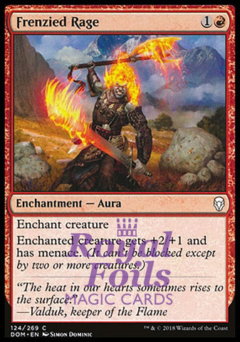 **4x FOIL Frenzied Rage** DOM MTG Dominaria Common MINT red