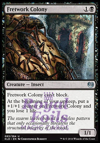 **4x FOIL Fretwork Colony** KLD MTG Kaladesh Uncommon NM+ black