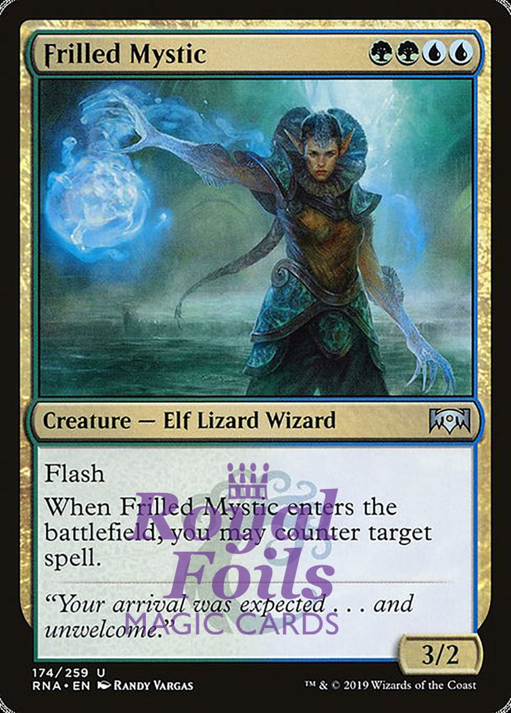 **1x FOIL Frilled Mystic** RNA MTG Ravnica Allegiance Uncommon MINT green blue