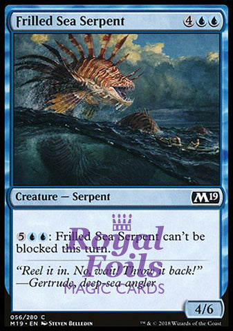 Frilled Sea Serpent 4x FOIL M19 MTG Core Set 2019 Common MINT blue