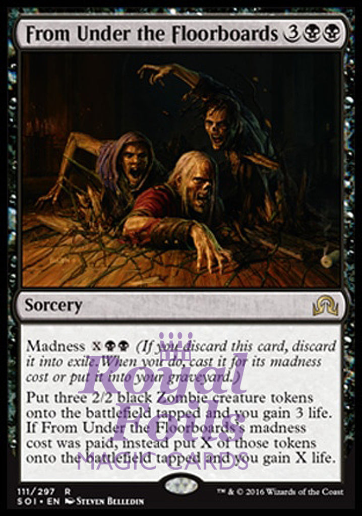 **1x FOIL From Under the Floorboards** SOI MTG Shadows Over Innistrad Rare MINT black