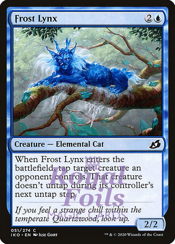 Frost Lynx 4x FOIL IKO MTG Ikoria Common MINT blue