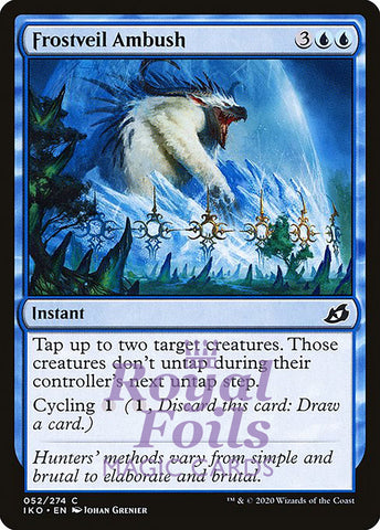Frostveil Ambush 4x FOIL IKO MTG Ikoria Common MINT blue