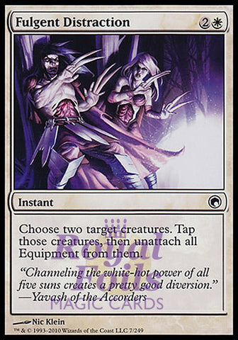 Fulgent Distraction 4x FOIL SOM MTG Scars of Mirrodin Common MINT white