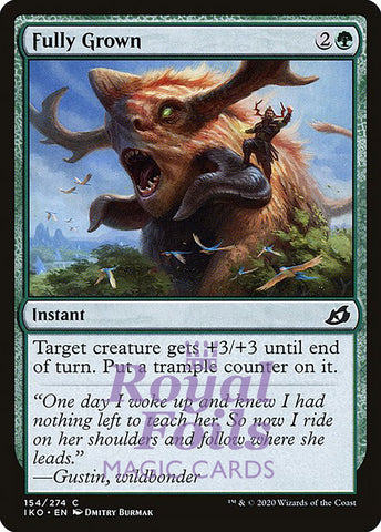 Fully Grown 4x FOIL IKO MTG Ikoria Common MINT green