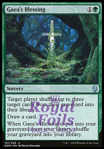 Gaea's Blessing 1x FOIL DOM MTG Dominaria Uncommon MINT green