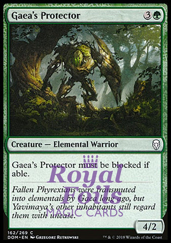 Gaea's Protector 4x FOIL DOM MTG Dominaria Common MINT green