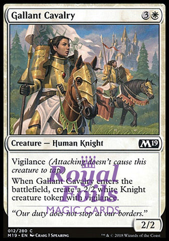 **4x FOIL Gallant Cavalry** M19 MTG Core Set 2019 Common MINT white