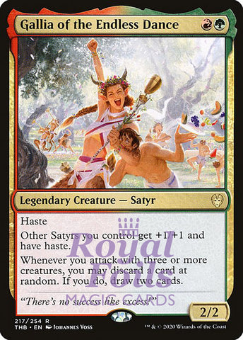 Gallia of the Endless Dance 2x FOIL THB MTG Theros Beyond Death Rare MINT red green