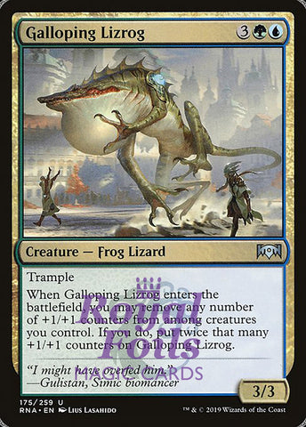 Galloping Lizrog 2x FOIL RNA MTG Ravnica Allegiance Uncommon MINT green blue