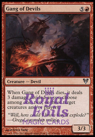 **3x FOIL Gang of Devils** AVR MTG Avacyn Restored Uncommon 2 MT 1 VF red