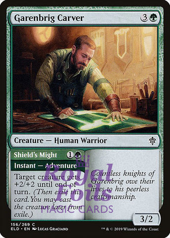Garenbrig Carver 3x FOIL ELD MTG Throne of Eldraine Common MINT green