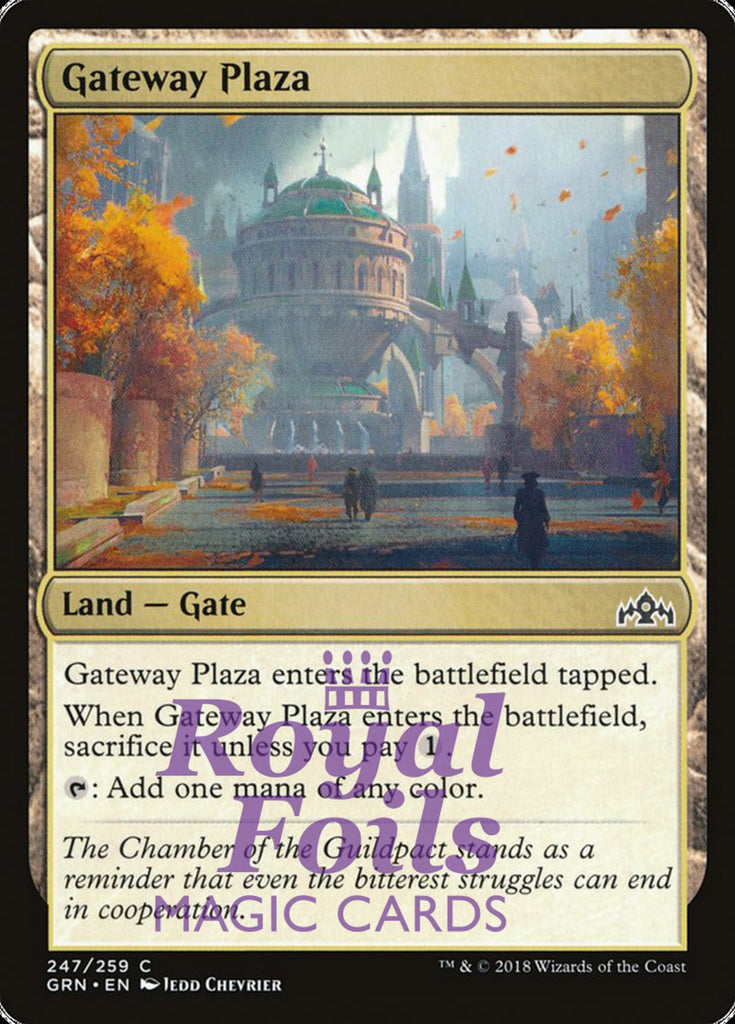 **1x FOIL Gateway Plaza** GRN MTG Guilds of Ravnica Common MINT land gate