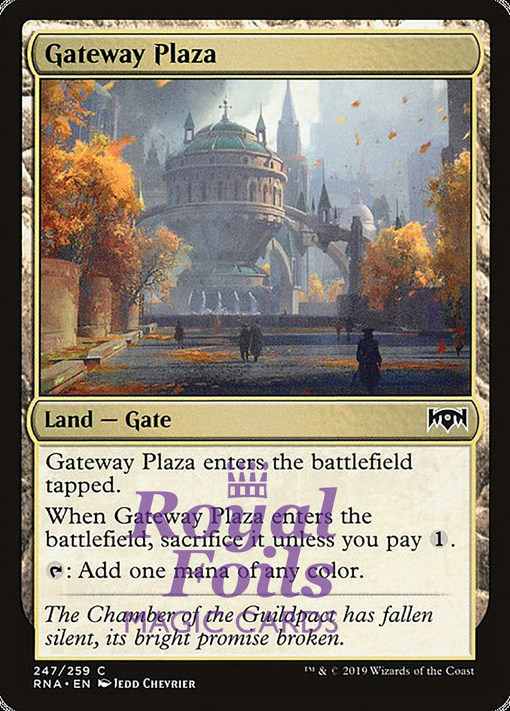 **1x FOIL Gateway Plaza** RNA MTG Ravnica Allegiance Common MINT land gate