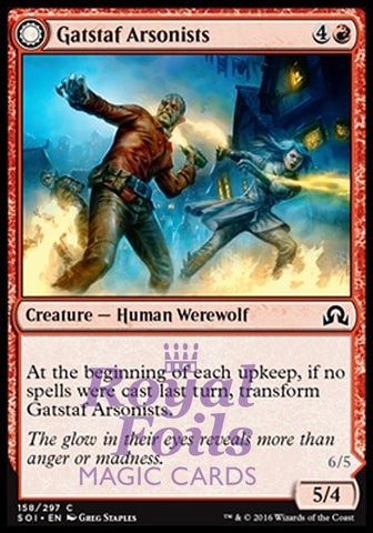 Gatstaf Arsonists // Gatstaf Ravagers 4x FOIL SOI MTG Shadows Over Innistrad Common MINT red