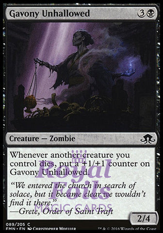 Gavony Unhallowed 4x FOIL EMN MTG Eldritch Moon Common MINT black