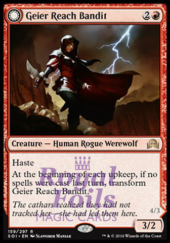 **1x FOIL Geier Reach Bandit // Vildin-Pack Alpha** SOI MTG Shadows Over Innistrad Rare MINT red human