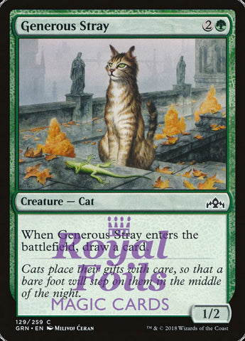 **2x FOIL Generous Stray** GRN MTG Guilds of Ravnica Common MINT green