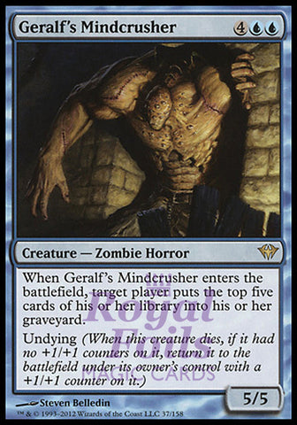Geralf's Mindcrusher 2x FOIL DKA MTG Dark Ascension Rare 1 MT 1 NM blue