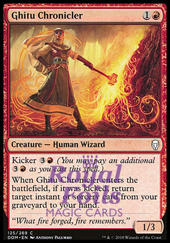 Ghitu Chronicler 4x FOIL DOM MTG Dominaria Common MINT red