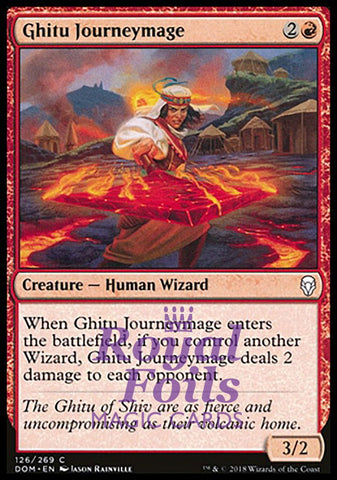 Ghitu Journeymage 4x FOIL DOM MTG Dominaria Common MINT red