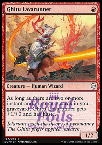 **1x FOIL Ghitu Lavarunner** DOM MTG Dominaria Common MINT red