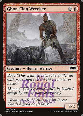 Ghor-Clan Wrecker 4x FOIL RNA MTG Ravnica Allegiance Common MINT red