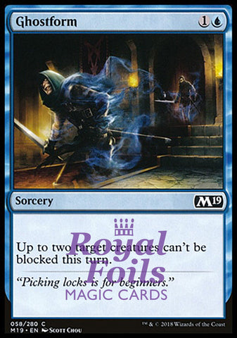 Ghostform 4x FOIL M19 MTG Core Set 2019 Common MINT blue