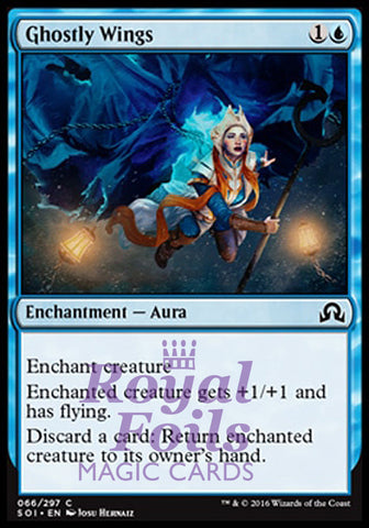 Ghostly Wings 4x FOIL SOI MTG Shadows Over Innistrad Common MINT blue