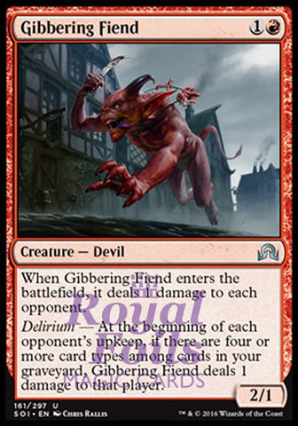 Gibbering Fiend 2x FOIL SOI MTG Shadows Over Innistrad Uncommon MINT red