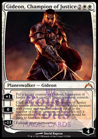 **1x FOIL Gideon, Champion of Justice** GTC MTG Gatecrash Mythic MINT white