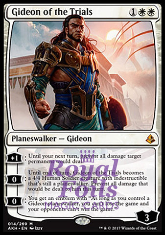 **1x FOIL Gideon of the Trials** AKH MTG Amonkhet Mythic MINT white