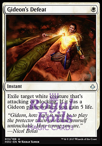Gideon's Defeat 2x FOIL HOU MTG Hour of Devastation Uncommon MINT white