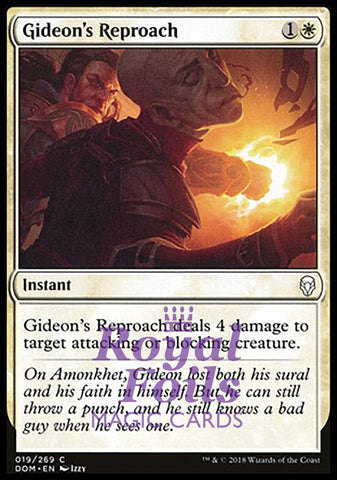 **4x FOIL Gideon's Reproach** DOM MTG Dominaria Common MINT white