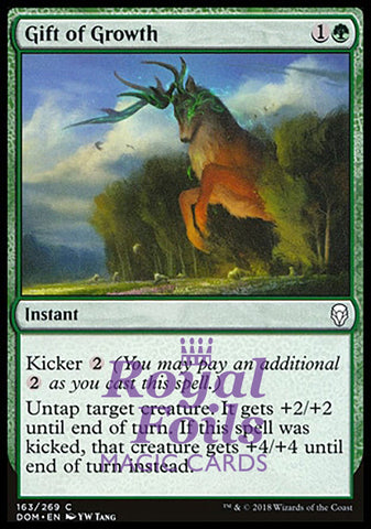 Gift of Growth 4x FOIL DOM MTG Dominaria Common MINT green