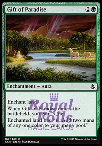 Gift of Paradise 4x FOIL AKH MTG Amonkhet Common MINT green