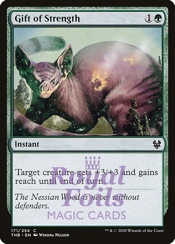 Gift of Strength 4x FOIL THB MTG Theros Beyond Death Common MINT green