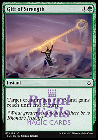 **4x FOIL Gift of Strength** HOU MTG Hour of Devastation Common MINT green