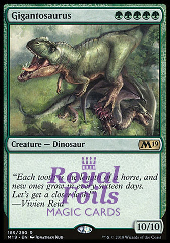 **1x FOIL Gigantosaurus** M19 MTG Core Set 2019 Rare MINT green