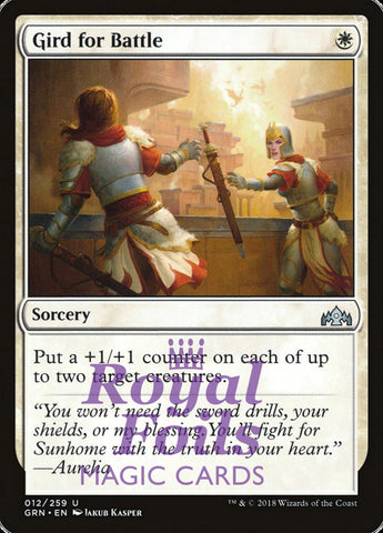 Gird for Battle 2x FOIL GRN MTG Guilds of Ravnica Uncommon MINT white