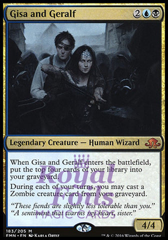 Gisa and Geralf 1x FOIL EMN MTG Eldritch Moon Mythic MINT blue black