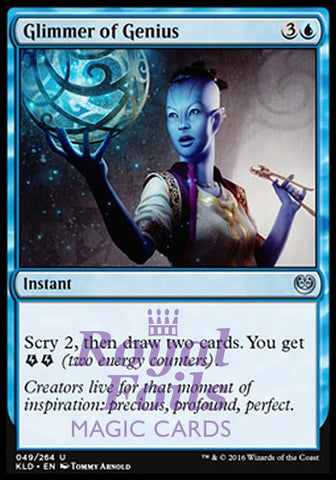 Glimmer of Genius 3x FOIL KLD MTG Kaladesh Uncommon 2 MINT 1 VF blue