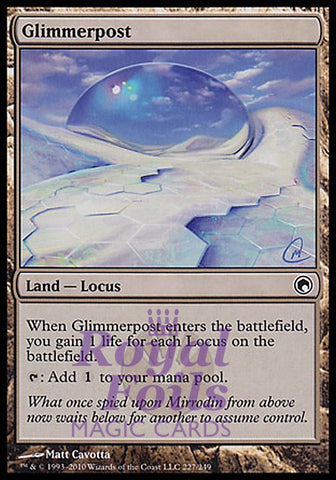 Glimmerpost 1x FOIL SOM MTG Scars of Mirrodin Common MINT land locus