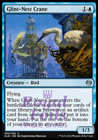 **2x FOIL Glint-Nest Crane** KLD MTG Kaladesh Uncommon MINT blue