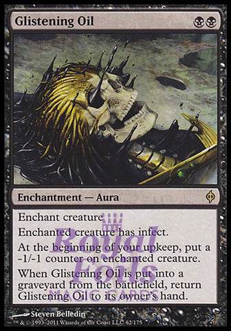 Glistening Oil 1x FOIL NPH MTG New Phyrexia Rare MINT black