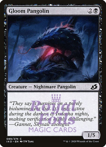 Gloom Pangolin 4x FOIL IKO MTG Ikoria Common MINT black