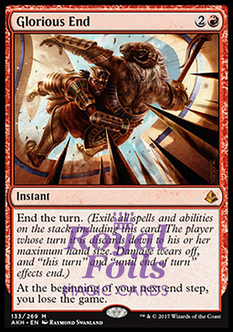 Glorious End 1x FOIL AKH MTG Amonkhet Mythic MINT red