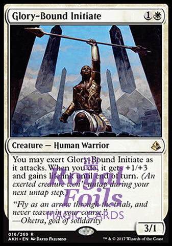 Glory-Bound Initiate 2x FOIL AKH MTG Amonkhet Rare MINT white
